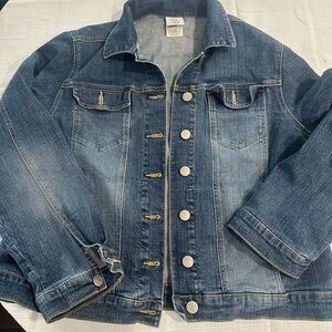 Disney Denim Button-Up Jacket tinkerbell